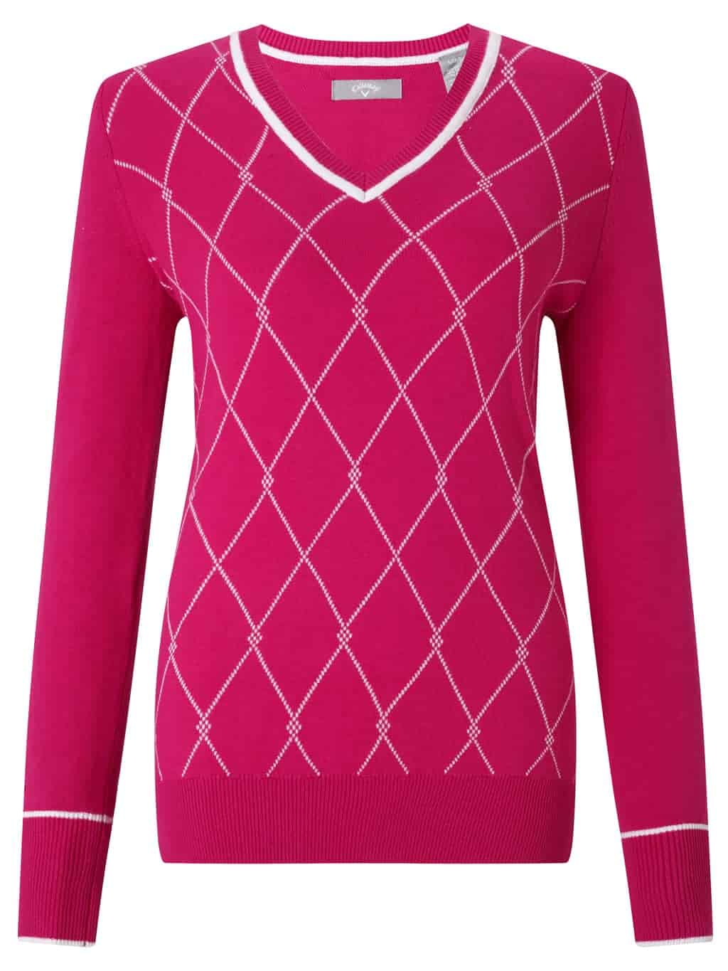 Callaway jaquard sweater pink yarrow (CGGS8060)