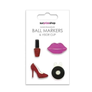 Girly Glam Ball Marker & Visor Clip Set
