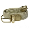 Surprizeshop metallic gold woven belt new buckle