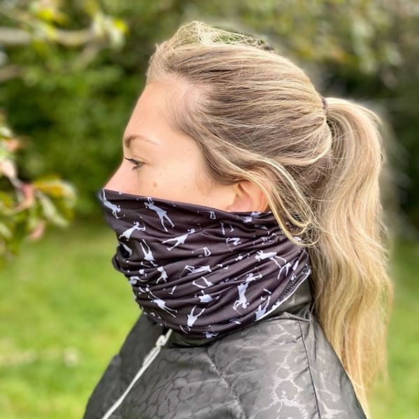 Surprizeshop comfort stretch snood black grey - Afbeelding 3