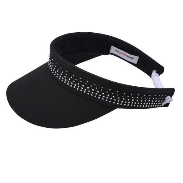 Surprizeshop crystal visor black incl ballmarker - Afbeelding 3