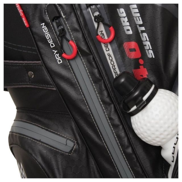 Big max drilite silencio cartbag black grey red - Afbeelding 3