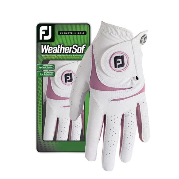 Footjoy Weathersof dames glove wit pink