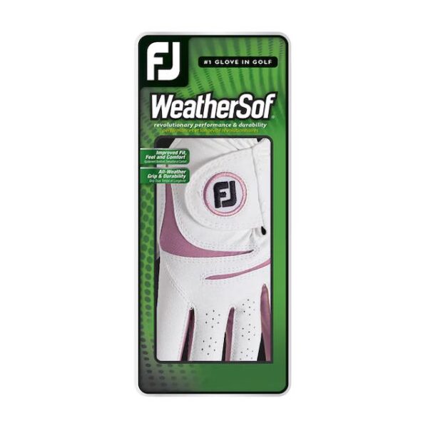 Footjoy Weathersof dames glove wit pink - Afbeelding 2