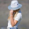 House of ord Aston fedora golfhoed white blue - Afbeelding 2