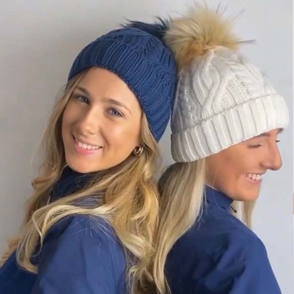 Surprizeshop waterproof bobble hat navy - Afbeelding 3