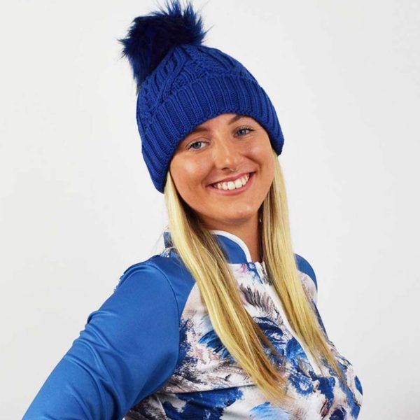 Surprizeshop waterproof bobble hat royal blue - Afbeelding 4
