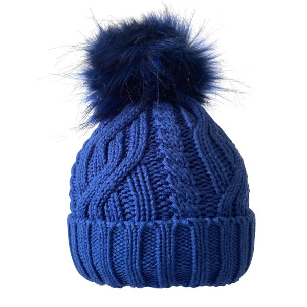 Surprizeshop waterproof bobble hat royal blue