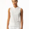 Daily sports Peoria sleeveless polo white