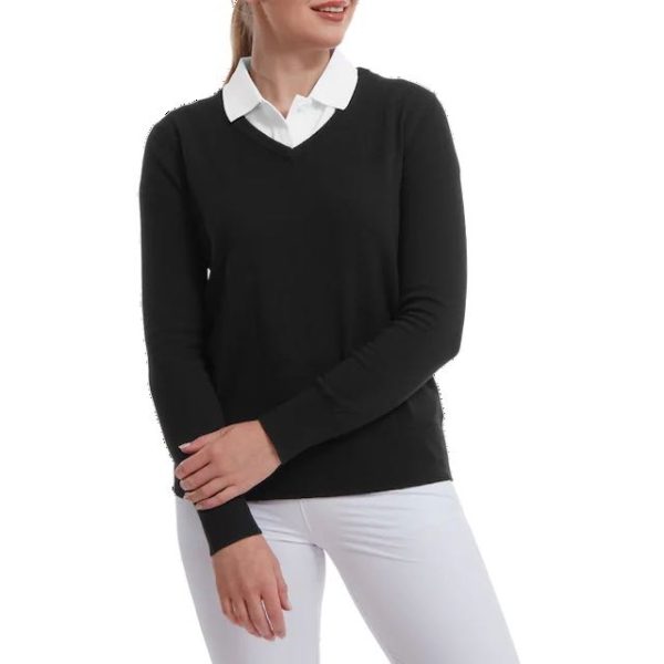 Footjoy v-neck pullover black - Afbeelding 2