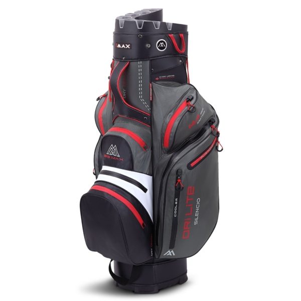 Big max dri lite Silencio cart bag charcoal white black red