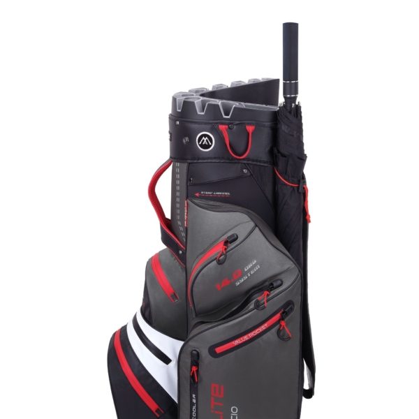 Big max dri lite Silencio cart bag charcoal white black red - Afbeelding 6