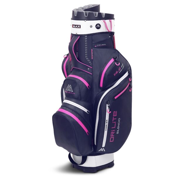 Big max dri lite Silencio cart bag steel blue silver fuchsia