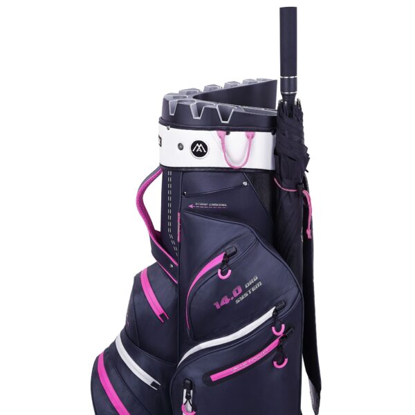 Big max dri lite Silencio cart bag steel blue silver fuchsia - Afbeelding 6