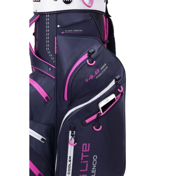 Big max dri lite Silencio cart bag steel blue silver fuchsia - Afbeelding 5
