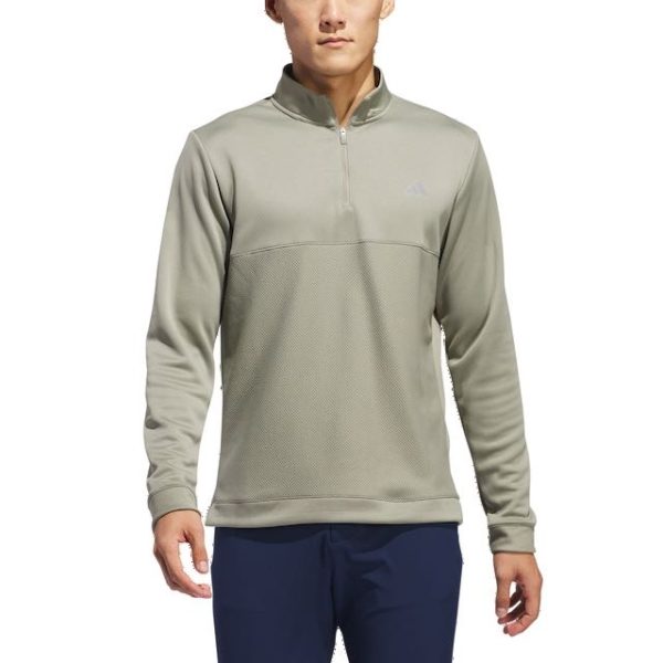 Adidas Ultimate365 Textured Sweater met Korte Rits groen
