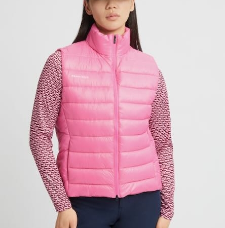 Röhnisch Airlite golf padded vest carmine rose