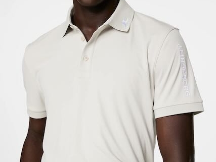 J. Lindeberg tour tech reg fit polo moonbeam