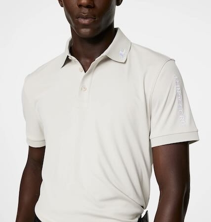 J. Lindeberg tour tech reg fit polo moonbeam