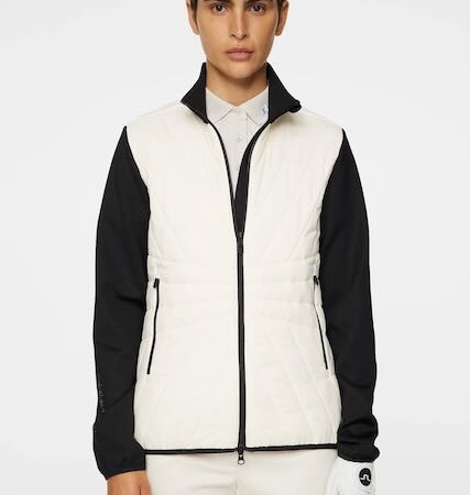 J. Lindeberg Holma quilt hybrid jacket whisper white