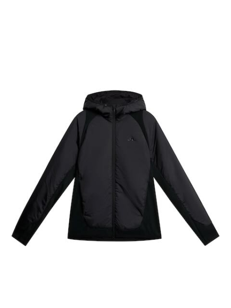 J Lindeberg Shawn hybrid hooded jacket black