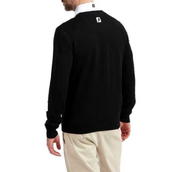 Footjoy wool blend v-neck pullover black - Afbeelding 3