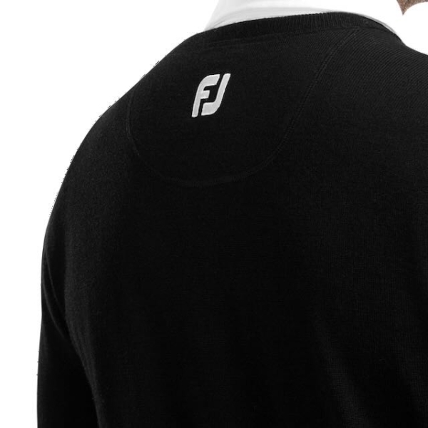 Footjoy wool blend v-neck pullover black - Afbeelding 4