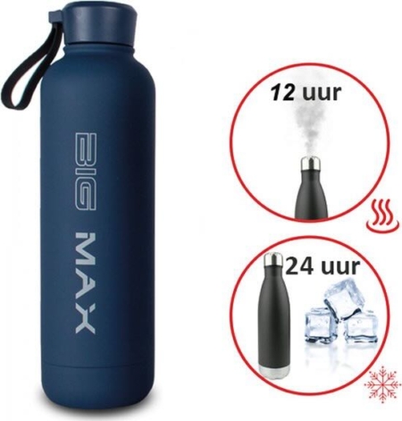 Big max thermos fles navy