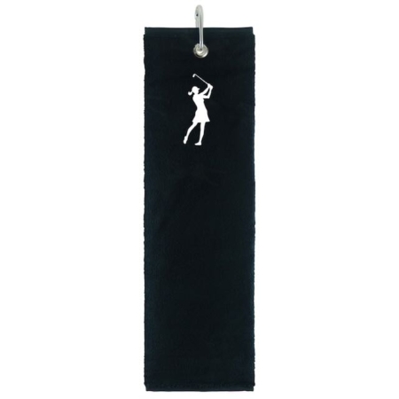 Surprizeshop trifold towel lady golfer black