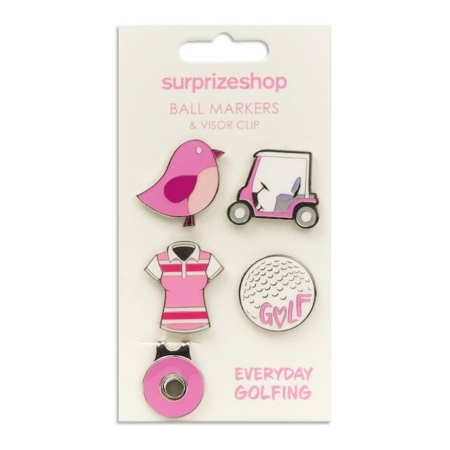 Surprizeshop girls golf trip ball markers en visor clip