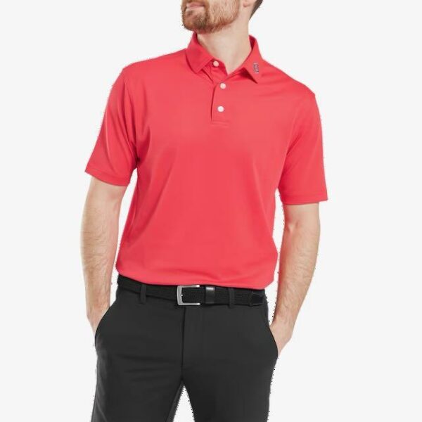 Footjoy stretch piqué heren golf polo hibiscus