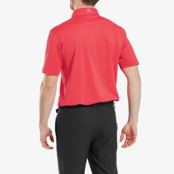 Footjoy stretch piqué heren golf polo hibiscus - Afbeelding 4