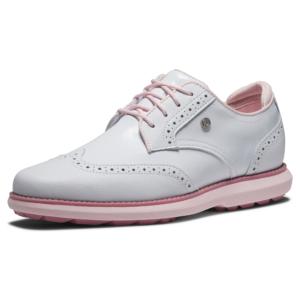 Footjoy Traditions dames golfschoen wit roze