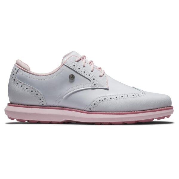 Footjoy Traditions dames golfschoen wit roze