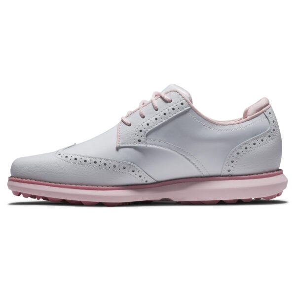 Footjoy Traditions dames golfschoen wit roze - Afbeelding 6