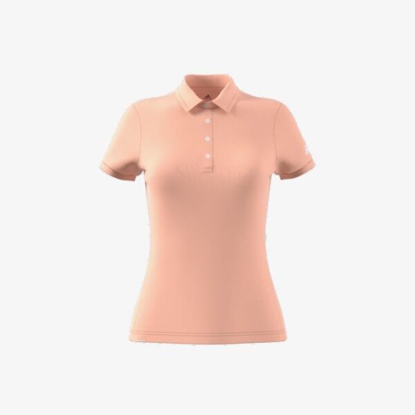 Adidas dames golf polo korte mouw powder coral - Afbeelding 9
