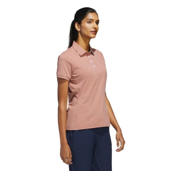 Adidas dames golf polo korte mouw warm clay - Afbeelding 12