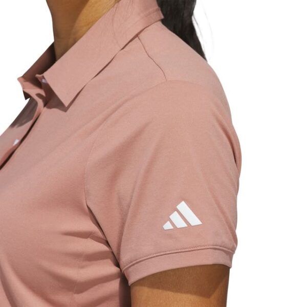 Adidas dames golf polo korte mouw warm clay - Afbeelding 11