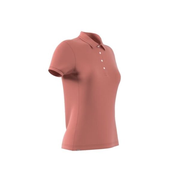 Adidas dames golf polo korte mouw warm clay - Afbeelding 8