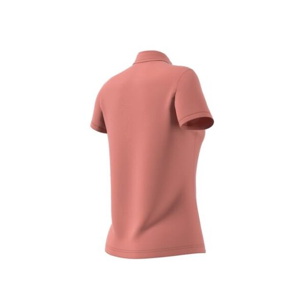 Adidas dames golf polo korte mouw warm clay - Afbeelding 6