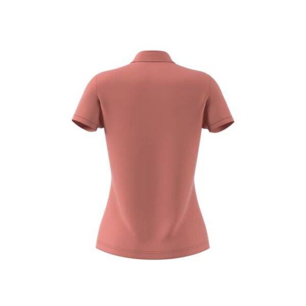 Adidas dames golf polo korte mouw warm clay - Afbeelding 5