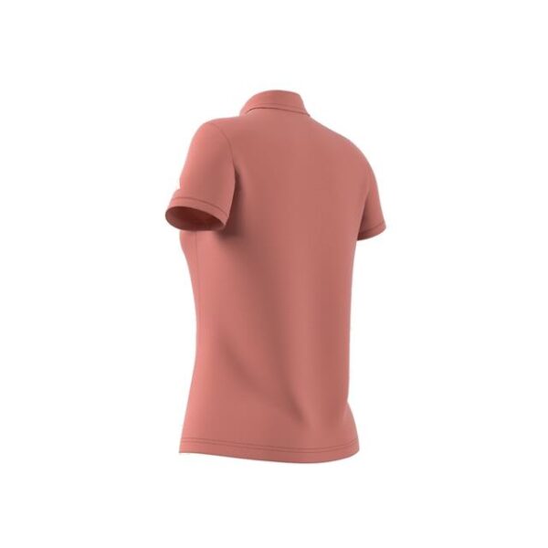 Adidas dames golf polo korte mouw warm clay - Afbeelding 4
