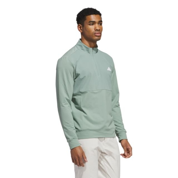 Adidas heren golf sweater silver green - Afbeelding 4