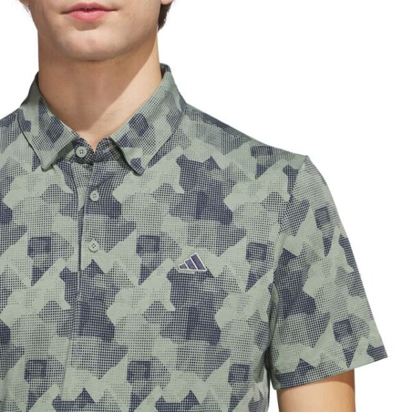 Adidas go to heren golf polo silver green navy - Afbeelding 11
