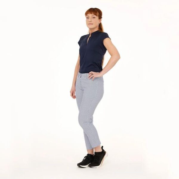 Func Factory Thea ankle pant navy print - Afbeelding 6