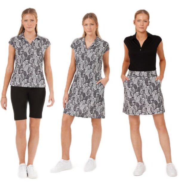 Func Factory Milly golf rokje black print - Afbeelding 4