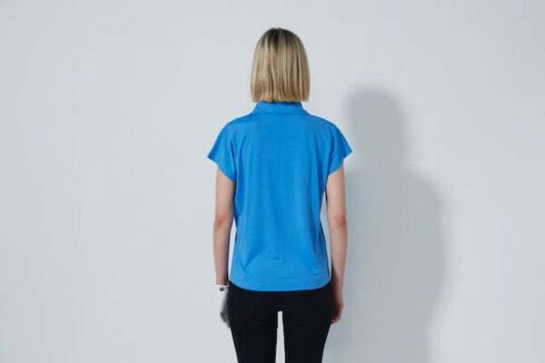 Daily sports Bella dames golf polo met kapmouwtje sky - Afbeelding 2