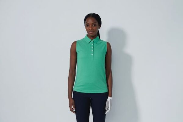 Daily sports Fairway mouwloze dames golf polo groen