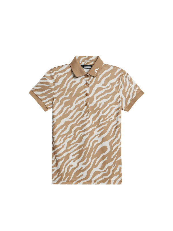 J. Lindeberg tour tech dames golf polo tigers eye