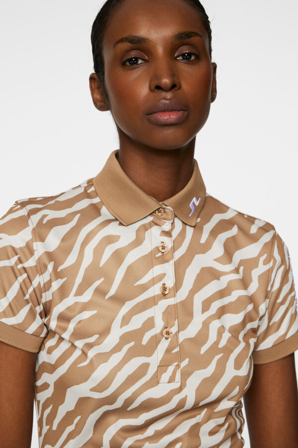 J. Lindeberg tour tech dames golf polo tigers eye - Afbeelding 3